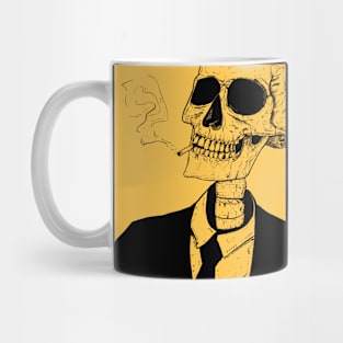 Macabre Skeleton In Black Suit Mug